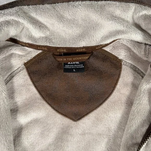 Kuhl Sweater Women Size L Full Zip Fleece Jacket Zipped Pockets Mock Neck EUC - Picture 7 of 12